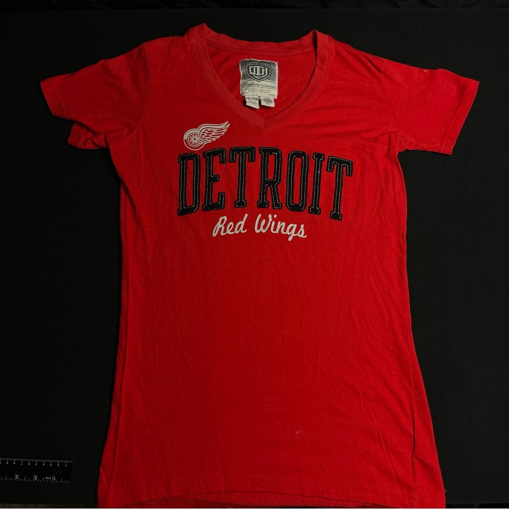 Women's Red Detroit Graphic Tee